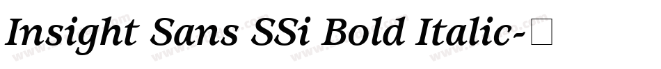 Insight Sans SSi Bold Italic字体转换